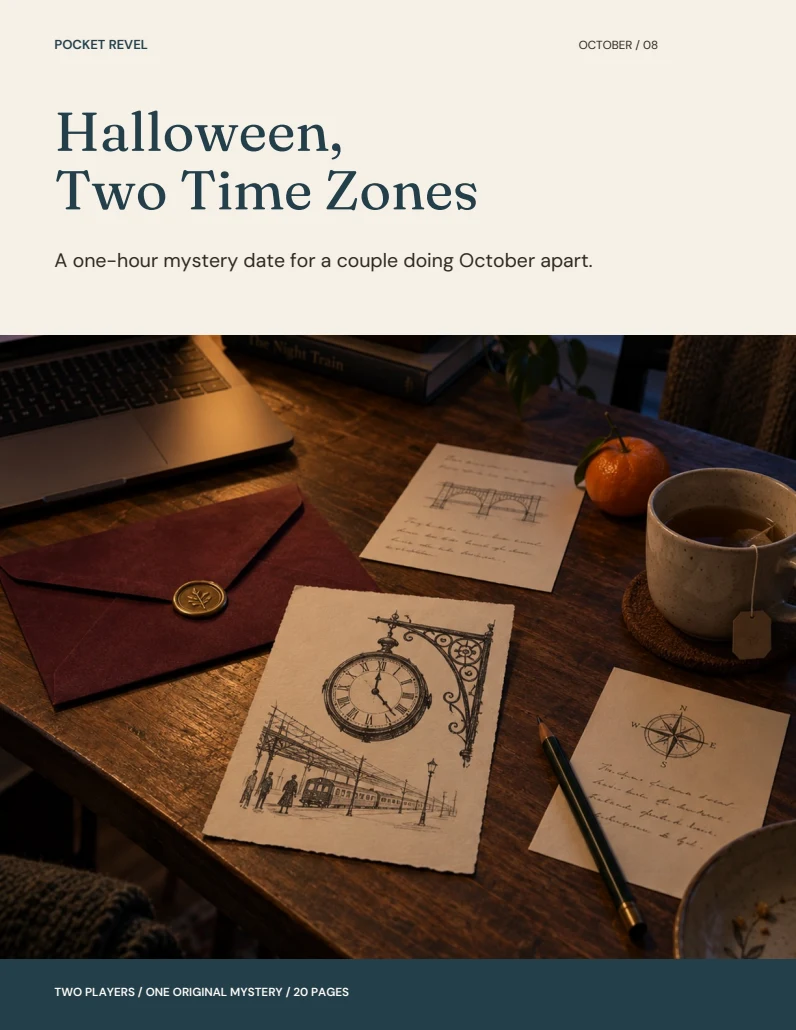 A page from the guide: An October date across the distance.